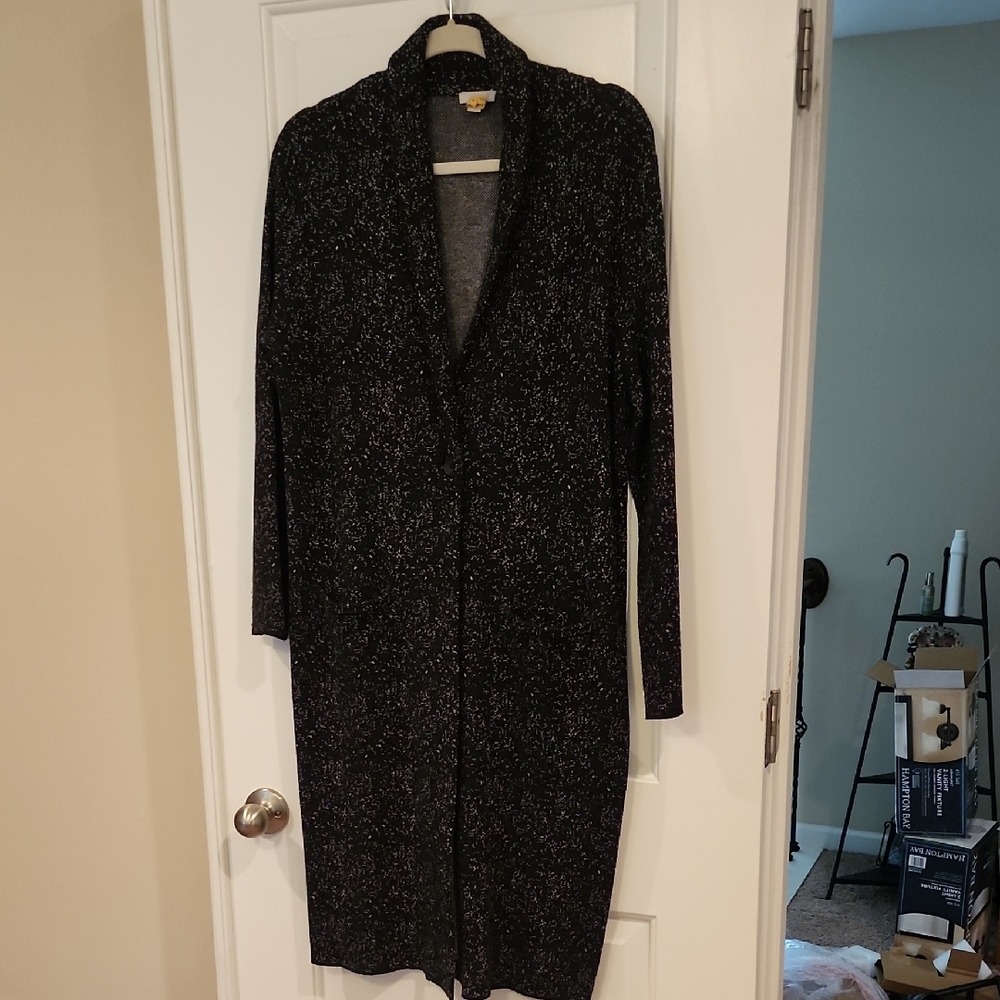 Black and White Long Cardigan